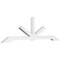 Ekena Millwork Vanguard Architectural Grade PVC Gable Bracket, 108"W x 31 1/2"H x 4"D x 4"F, 7/12 Pitch GBP108X32X0404VAN00 - alternate 1